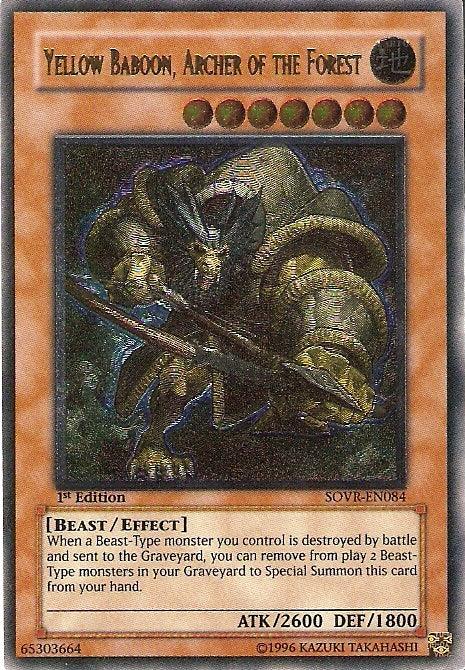 Yellow Baboon, Archer of the Forest [SOVR-EN084] Ultimate Rare - Doe's Cards