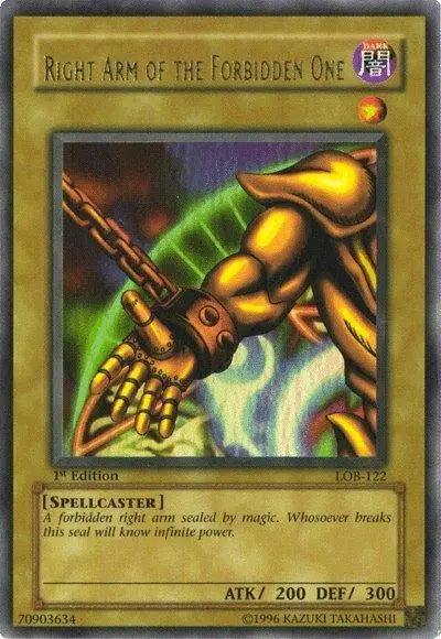 Right Arm of the Forbidden One [LOB-122] Ultra Rare - Doe's Cards