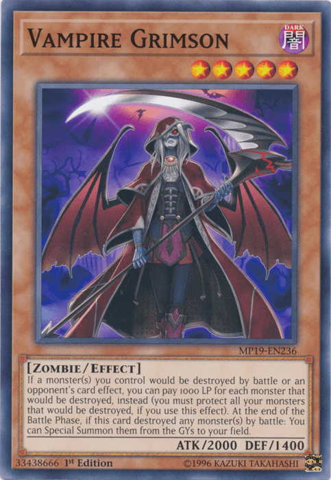 Vampire Grimson [MP19-EN236] Common - Doe's Cards