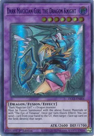 Dark Magician Girl the Dragon Knight (Alternate Art) (Green) [DLCS-EN006] Ultra Rare - Doe's Cards