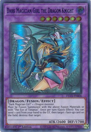 Dark Magician Girl the Dragon Knight (Alternate Art) (Green) [DLCS-EN006] Ultra Rare - Doe's Cards