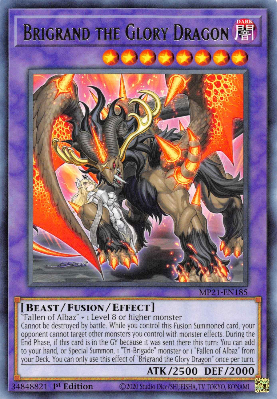 Brigrand the Glory Dragon [MP21-EN185] Rare - Doe's Cards