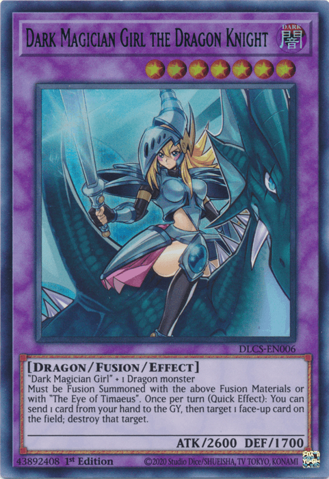 Dark Magician Girl the Dragon Knight (Blue) [DLCS-EN006] Ultra Rare - Doe's Cards