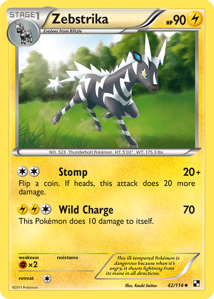 Zebstrika (42/114) [Black & White: Base Set] - Doe's Cards