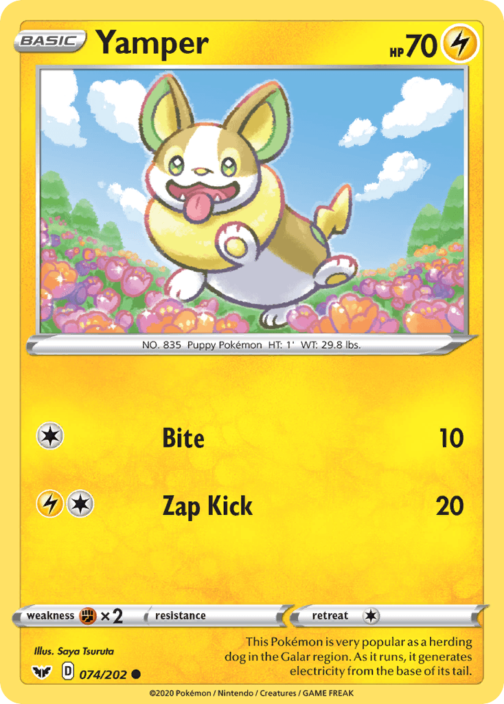 Yamper (074/202) [Sword & Shield: Base Set] - Doe's Cards