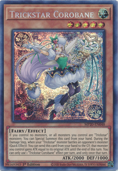 Trickstar Corobane [MP20-EN048] Prismatic Secret Rare - Doe's Cards