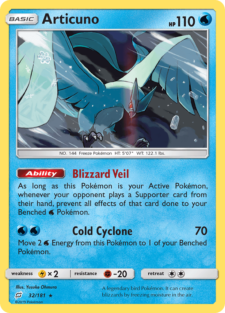 Articuno (32/181) [Sun & Moon: Team Up] - Doe's Cards