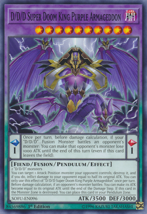 D/D/D Super Doom King Purple Armageddon [SOFU-EN096] Common - Doe's Cards