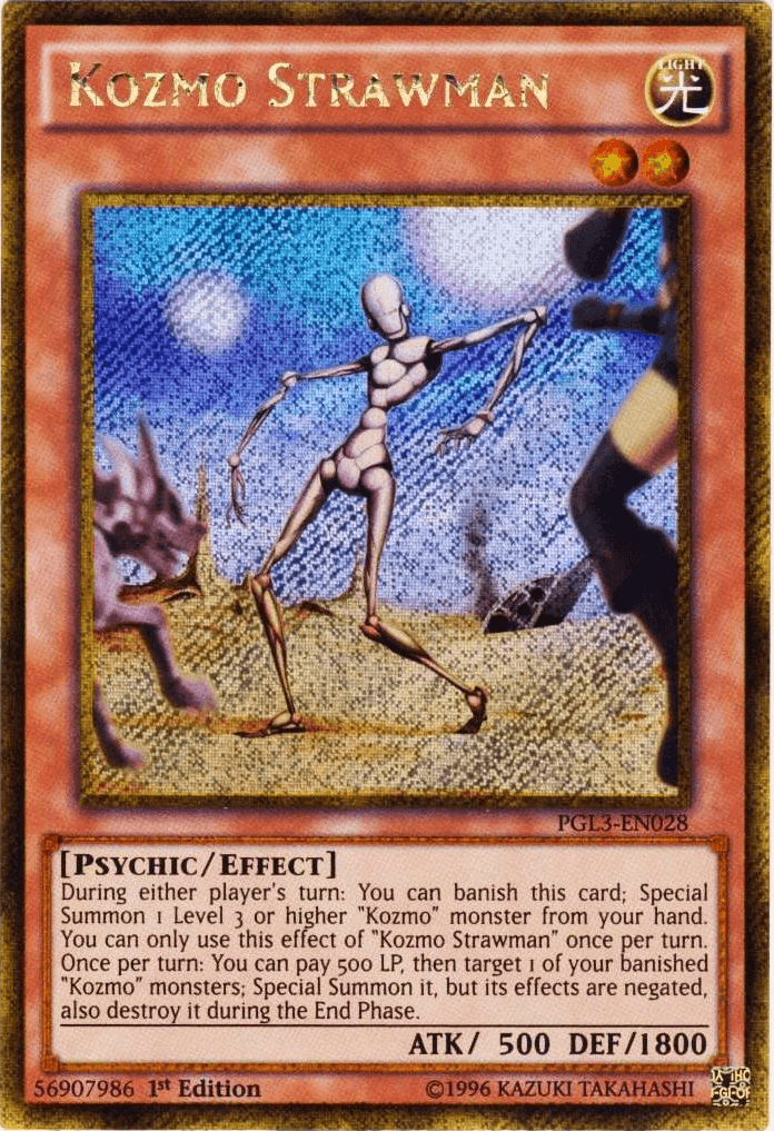 Kozmo Strawman [PGL3-EN028] Gold Secret Rare - Doe's Cards