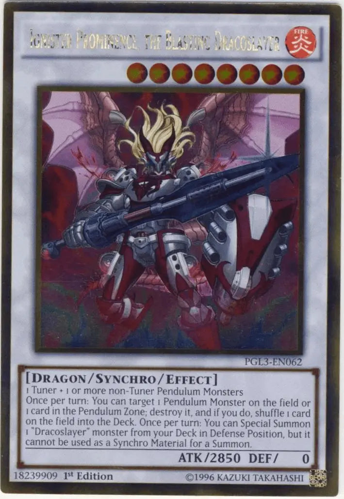 Ignister Prominence, the Blasting Dracoslayer [PGL3-EN062] Gold Rare - Doe's Cards