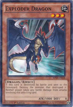 Exploder Dragon [BP03-EN028] Shatterfoil Rare - Doe's Cards