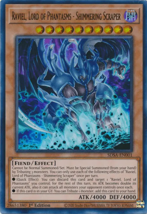 Raviel, Lord of Phantasms - Shimmering Scraper [SDSA-EN001] Ultra Rare - Doe's Cards
