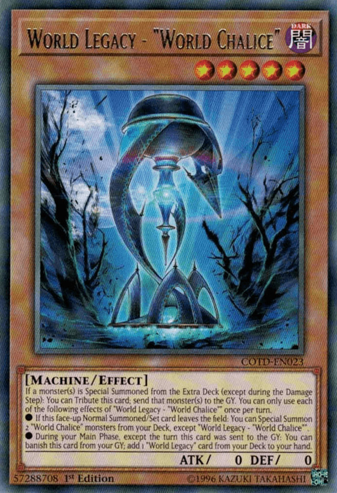 World Legacy - "World Chalice" [COTD-EN023] Rare - Doe's Cards