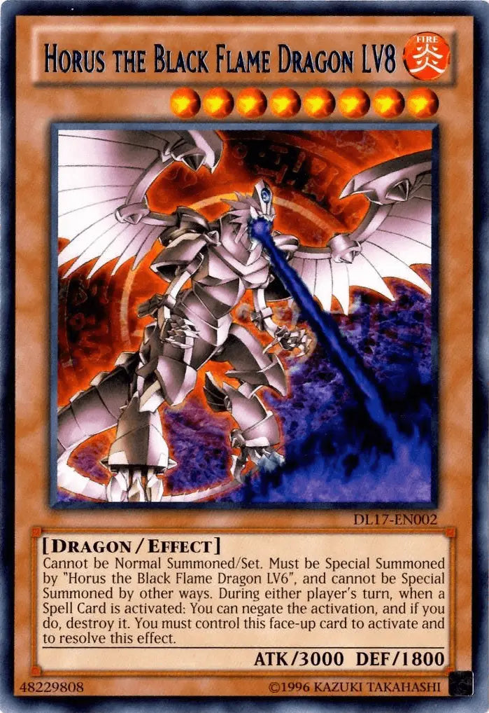 Horus the Black Flame Dragon LV8 (Blue) [DL17-EN002] Rare - Doe's Cards
