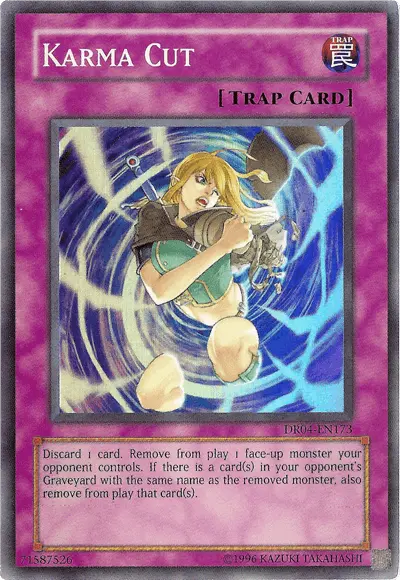 Karma Cut [DR04-EN173] Super Rare - Doe's Cards