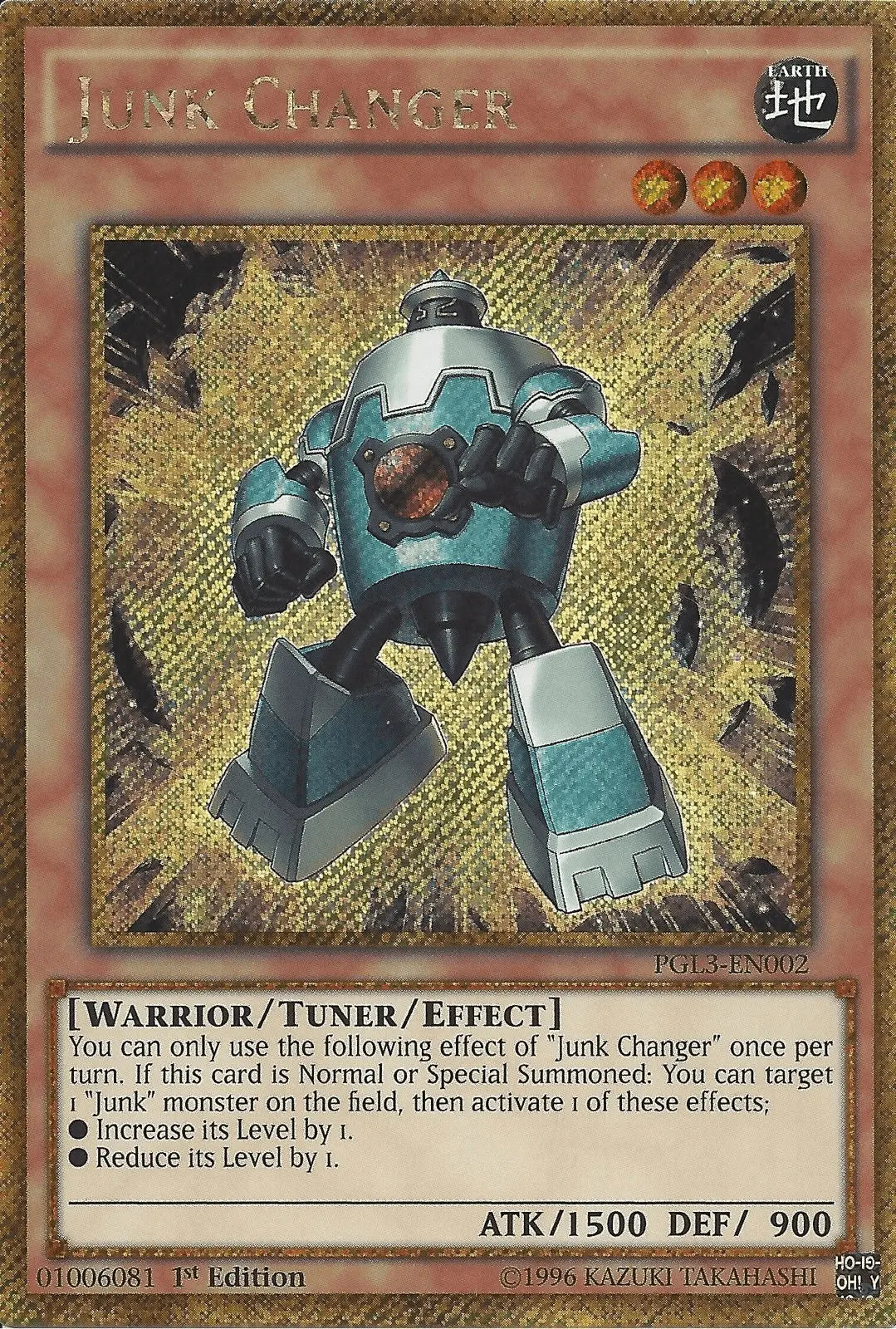 Junk Changer [PGL3-EN002] Gold Secret Rare - Doe's Cards