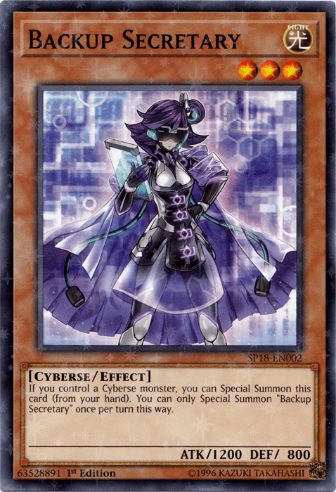 Backup Secretary [SP18-EN002] Starfoil Rare - Doe's Cards