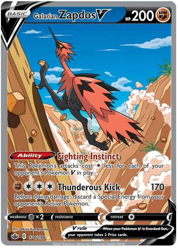 Galarian Zapdos V (174/198) [Sword & Shield: Chilling Reign] - Doe's Cards