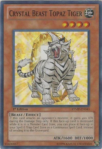 Crystal Beast Topaz Tiger [RYMP-EN043] Super Rare - Doe's Cards