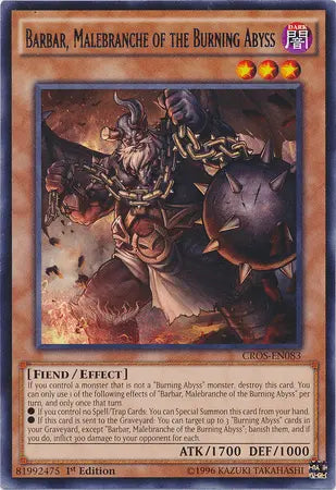 Barbar, Malebranche of the Burning Abyss [CROS-EN083] Rare - Doe's Cards