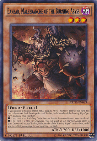 Barbar, Malebranche of the Burning Abyss [CROS-EN083] Rare - Doe's Cards