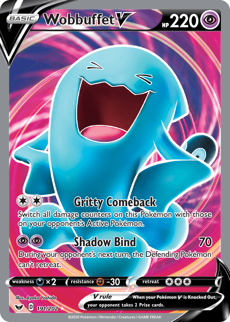 Wobbuffet V (191/202) [Sword & Shield: Base Set] - Doe's Cards