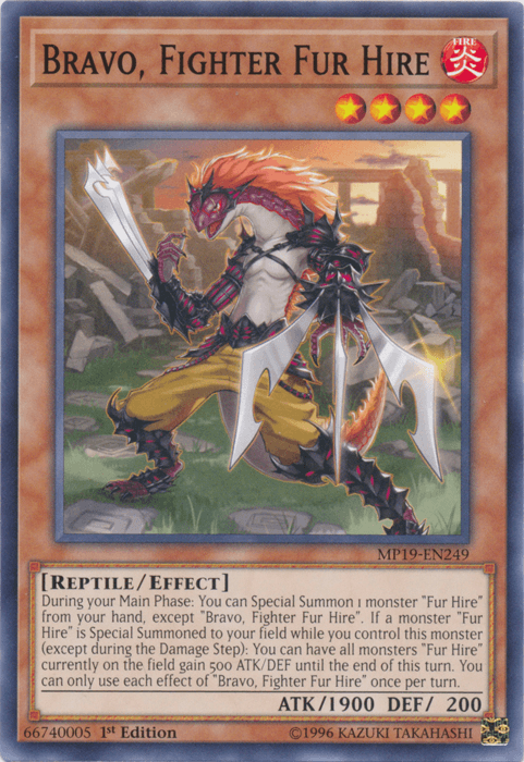 Bravo, Fighter Fur Hire [MP19-EN249] Common - Doe's Cards