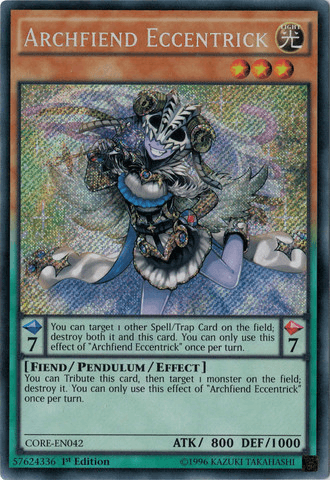 Archfiend Eccentrick [CORE-EN042] Secret Rare - Doe's Cards