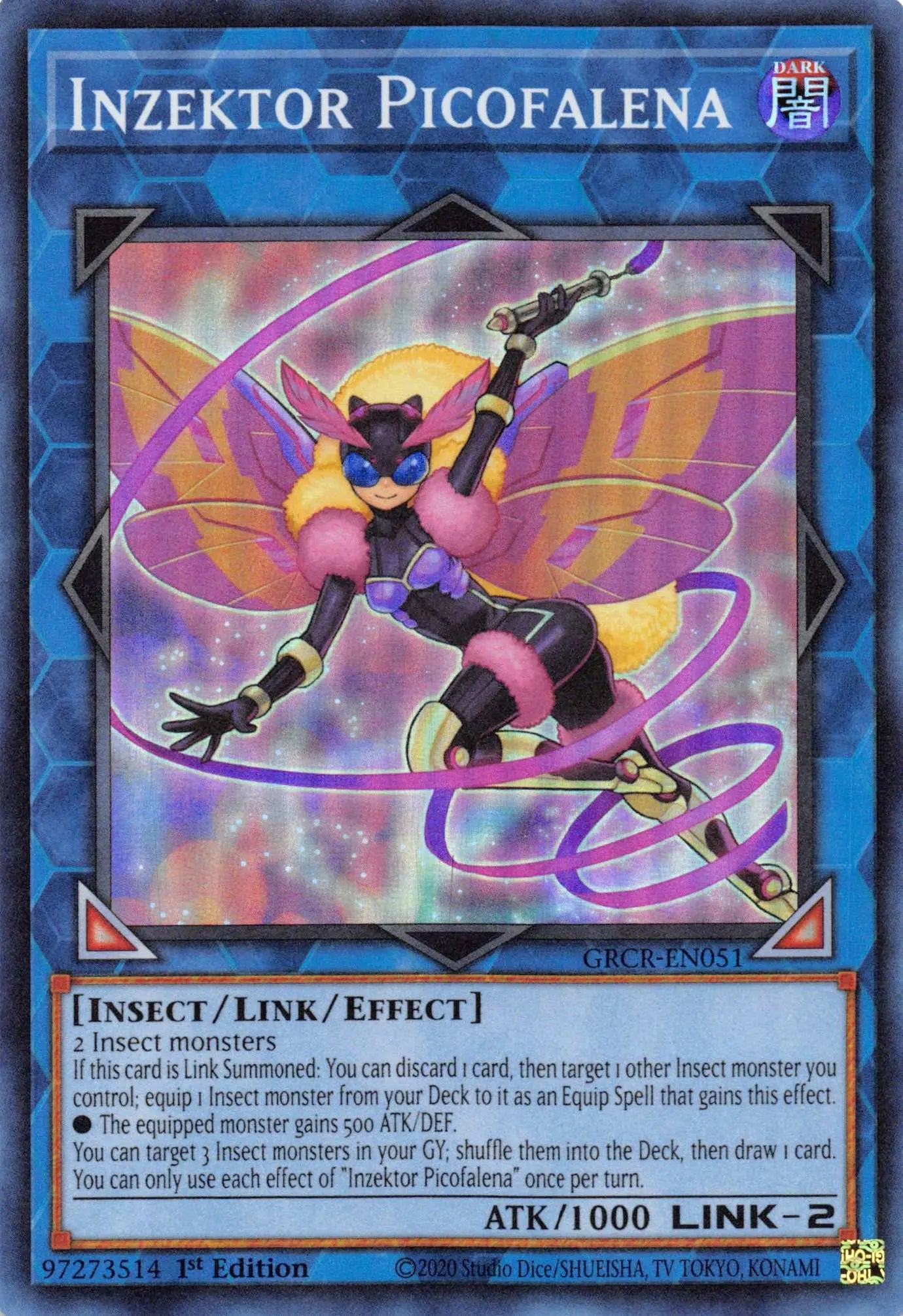 Inzektor Picofalena [GRCR-EN051] Super Rare - Doe's Cards