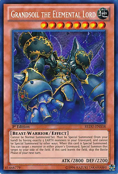 Grandsoil the Elemental Lord [REDU-EN038] Secret Rare - Doe's Cards
