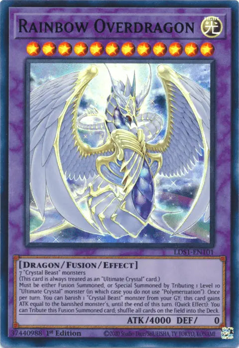 Rainbow Overdragon (Blue) [LDS1-EN101] Ultra Rare - Doe's Cards
