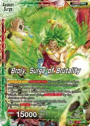 Broly // Broly, Surge of Brutality (P-181) [Mythic Booster] - Doe's Cards
