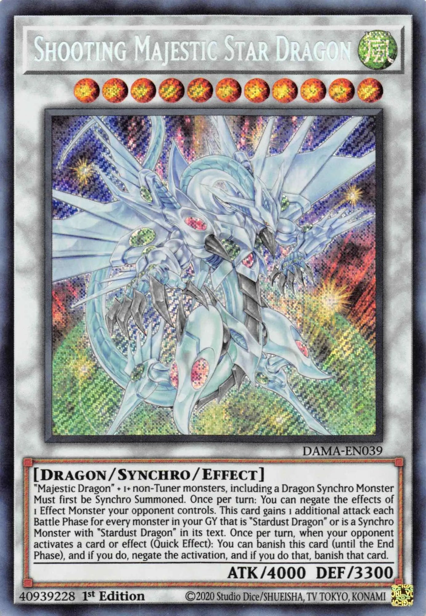 Shooting Majestic Star Dragon [DAMA-EN039] Secret Rare - Doe's Cards