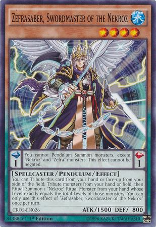 Zefrasaber, Swordmaster of the Nekroz [CROS-EN026] Common - Doe's Cards