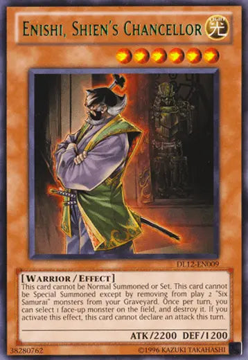 Enishi, Shien's Chancellor (Green) [DL12-EN009] Rare - Doe's Cards