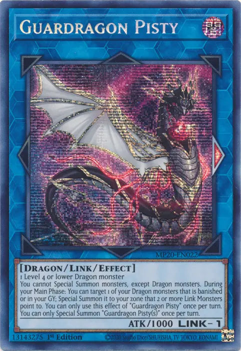 Guardragon Pisty [MP20-EN022] Prismatic Secret Rare - Doe's Cards