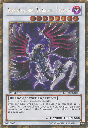 Blackfeather Darkrage Dragon [PGLD-EN017] Gold Secret Rare - Doe's Cards