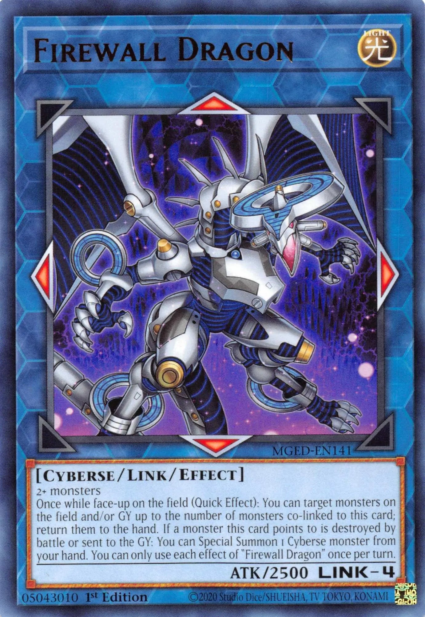 Firewall Dragon (Alternate Art - Purple) [MGED-EN141] Rare - Doe's Cards