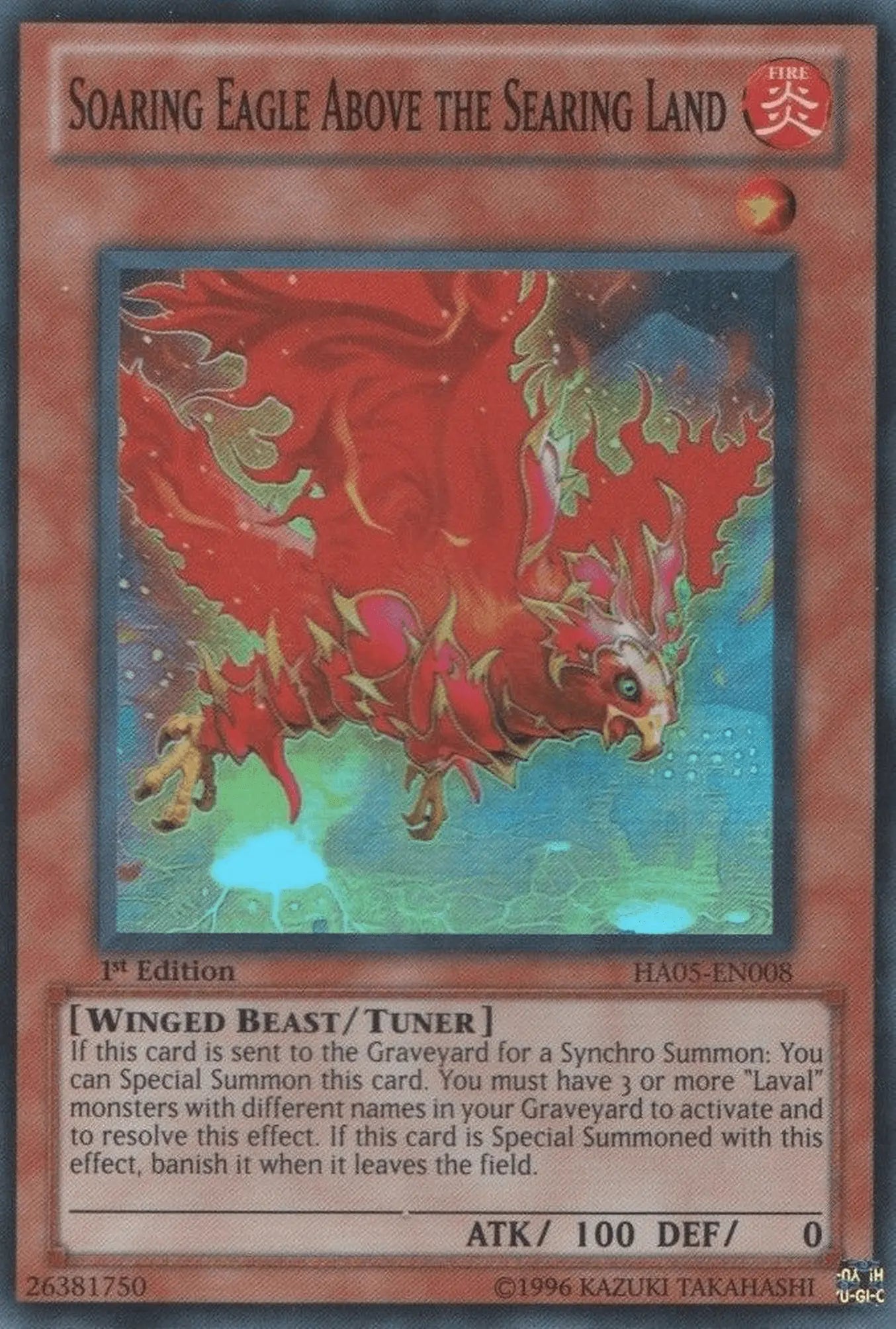 Soaring Eagle Above the Searing Land [HA05-EN008] Super Rare - Doe's Cards