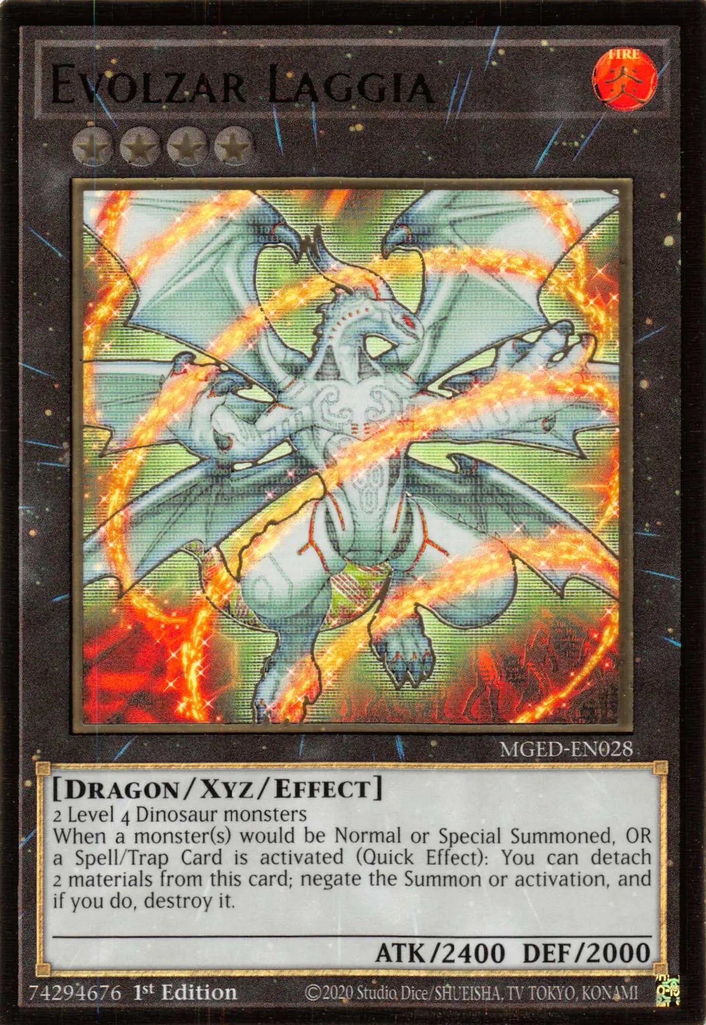 Evolzar Laggia [MGED-EN028] Gold Rare - Doe's Cards