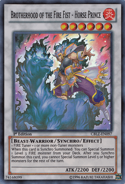 Brotherhood of the Fire Fist - Horse Prince [CBLZ-EN097] Super Rare - Doe's Cards