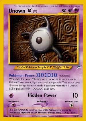 Unown [X] (30/105) [Neo Destiny Unlimited] - Doe's Cards