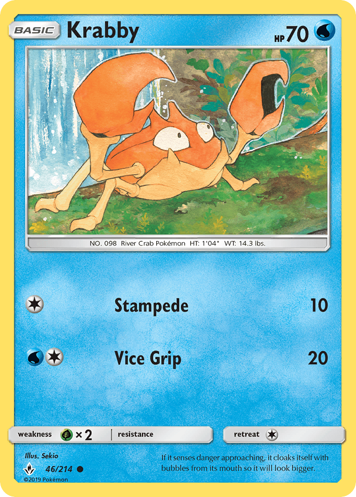 Krabby (46/214) [Sun & Moon: Unbroken Bonds] - Doe's Cards