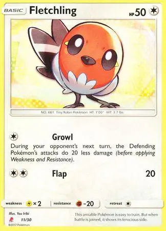 Fletchling (11/30) [Sun & Moon: Trainer Kit - Lycanroc & Alolan Raichu] - Doe's Cards