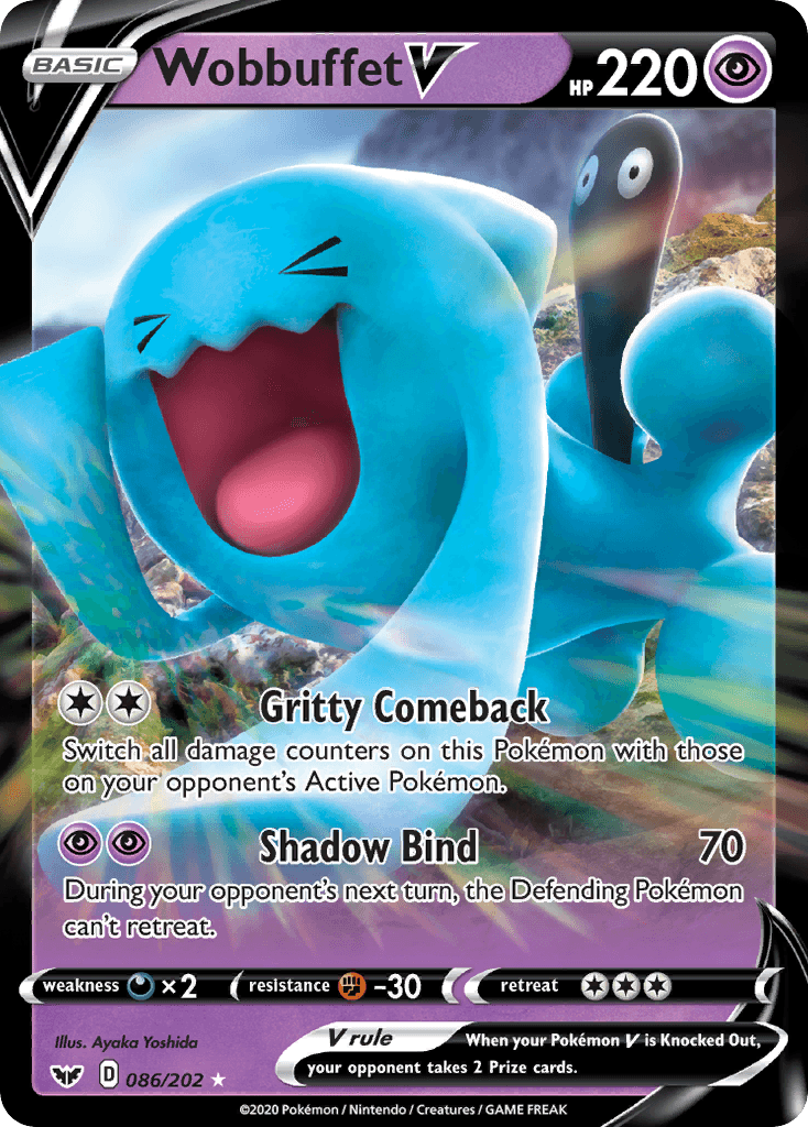 Wobbuffet V (086/202) [Sword & Shield: Base Set] - Doe's Cards