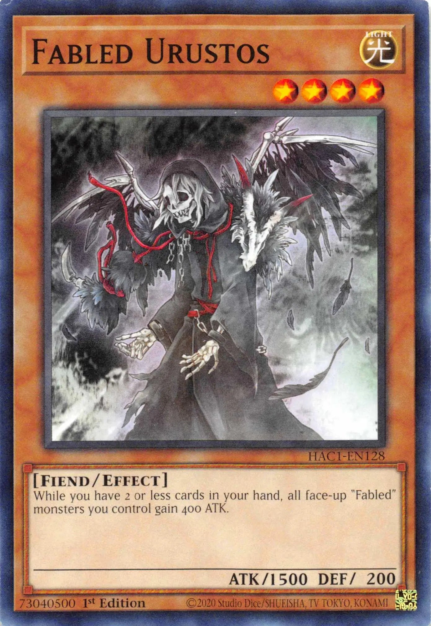 Fabled Urustos (Duel Terminal) [HAC1-EN128] Parallel Rare - Doe's Cards