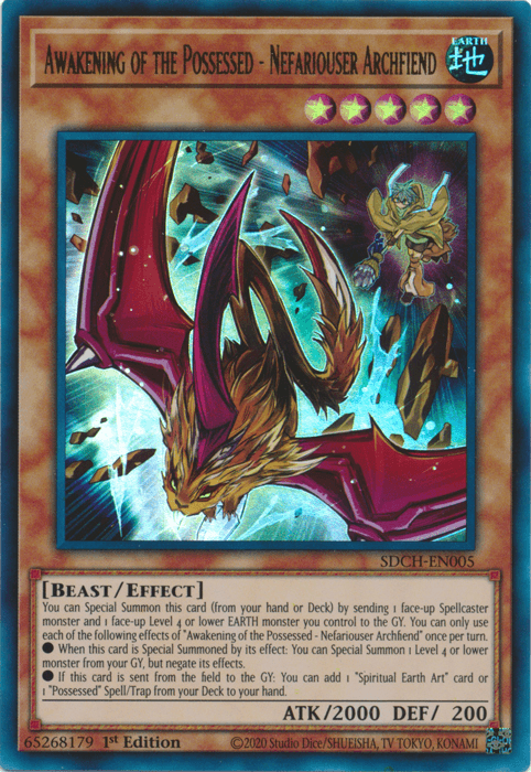 Awakening of the Possessed - Nefariouser Archfiend [SDCH-EN005] Ultra Rare - Doe's Cards