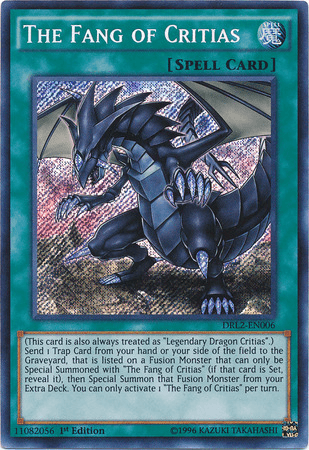 The Fang of Critias [DRL2-EN006] Secret Rare - Doe's Cards