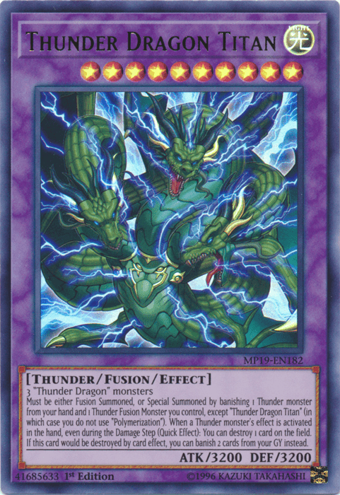 Thunder Dragon Titan [MP19-EN182] Ultra Rare - Doe's Cards