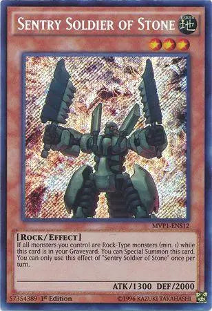 Sentry Soldier of Stone [MVP1-ENS12] Secret Rare - Doe's Cards